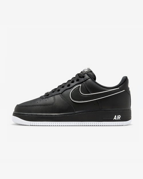 Tenis Air Force 1 Low '07 Black White Sole (2023)