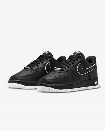 Tenis Air Force 1 Low '07 Black White Sole (2023)